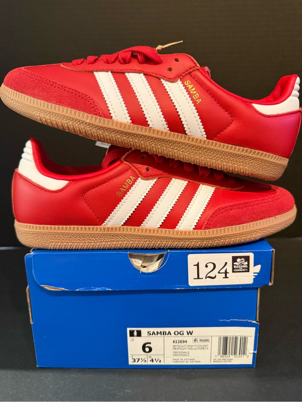Adidas Samba women’s  Shoes 6W - Red/White